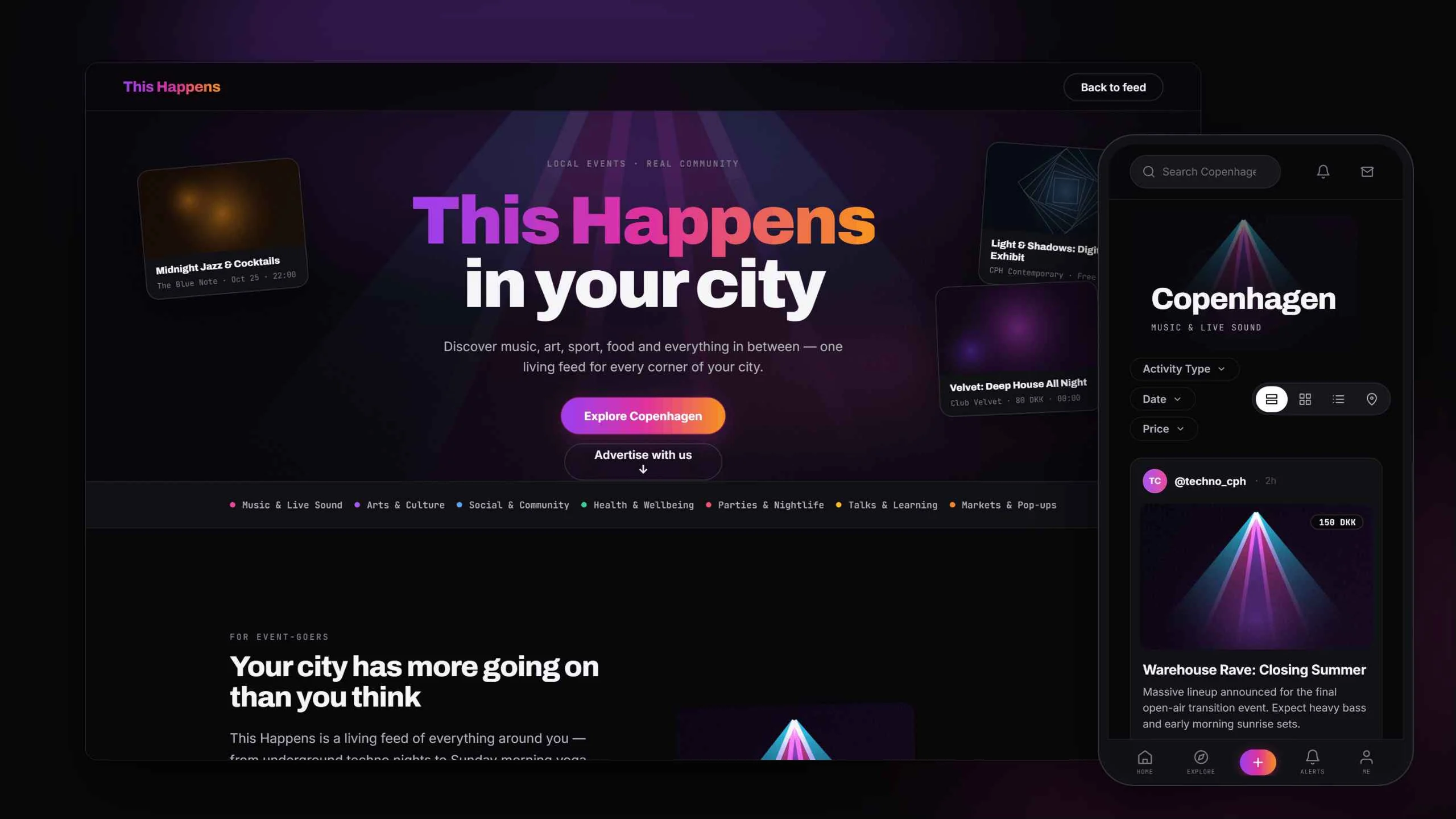 This Happens – local events in your city, on desktop and mobile