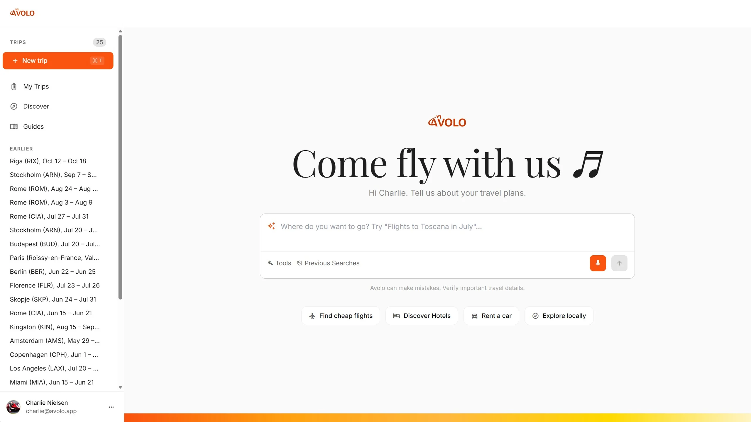 Avolo – plan a trip by simply asking where you want to go